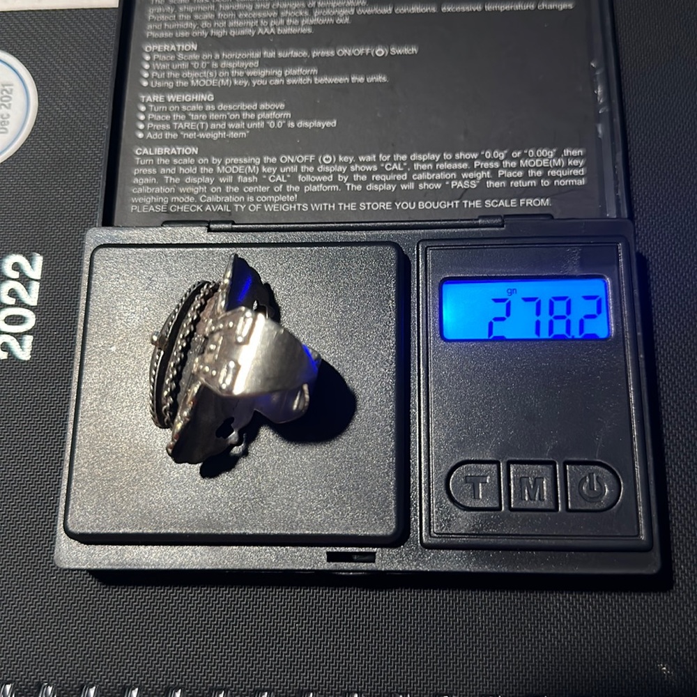 HEAVY sterling silver locket ring. Mexico 925